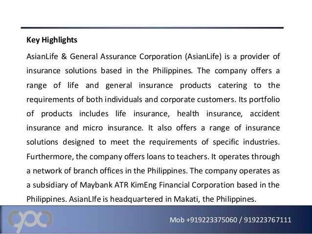 Asian life and general assurance corporation galleries 135